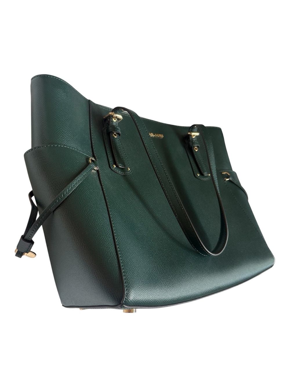 Michael Kors Voyager Medium Saffiano Leather Tote – Racing Green Designer Luxury